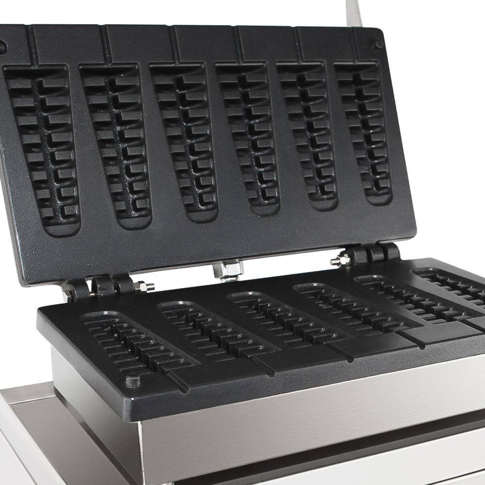 ALDKitchen Stick Waffle Maker | Professional Stainless Steel Waffle Iron | 6 Small Stick Waffles 110V