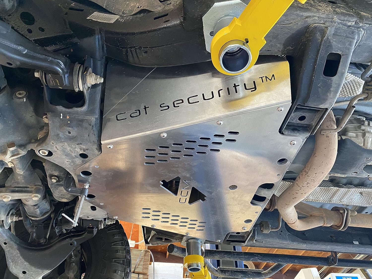 Cap City Muffler Cat Security - Catalytic Converter Protection shield, Fits - Toyota Tacoma 05-15 4WD