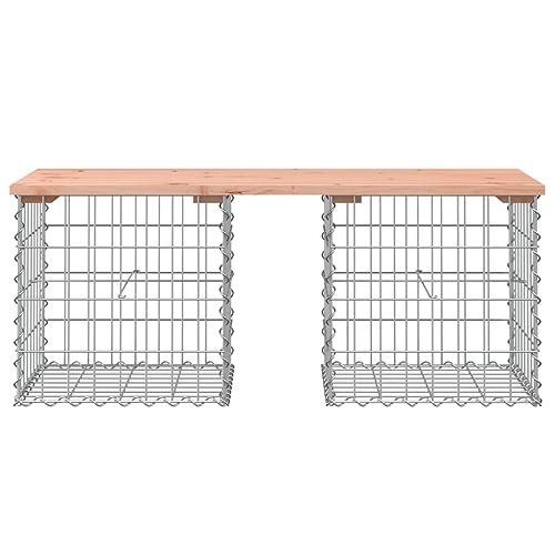 Patio Bench, Patio Bench Outdoor Bench Porch Bench Park Bench Suitable for Porch Living Room Bedroom Garage Gabion Design 40.6"x12.4"x16.5" Solid Wood Pine