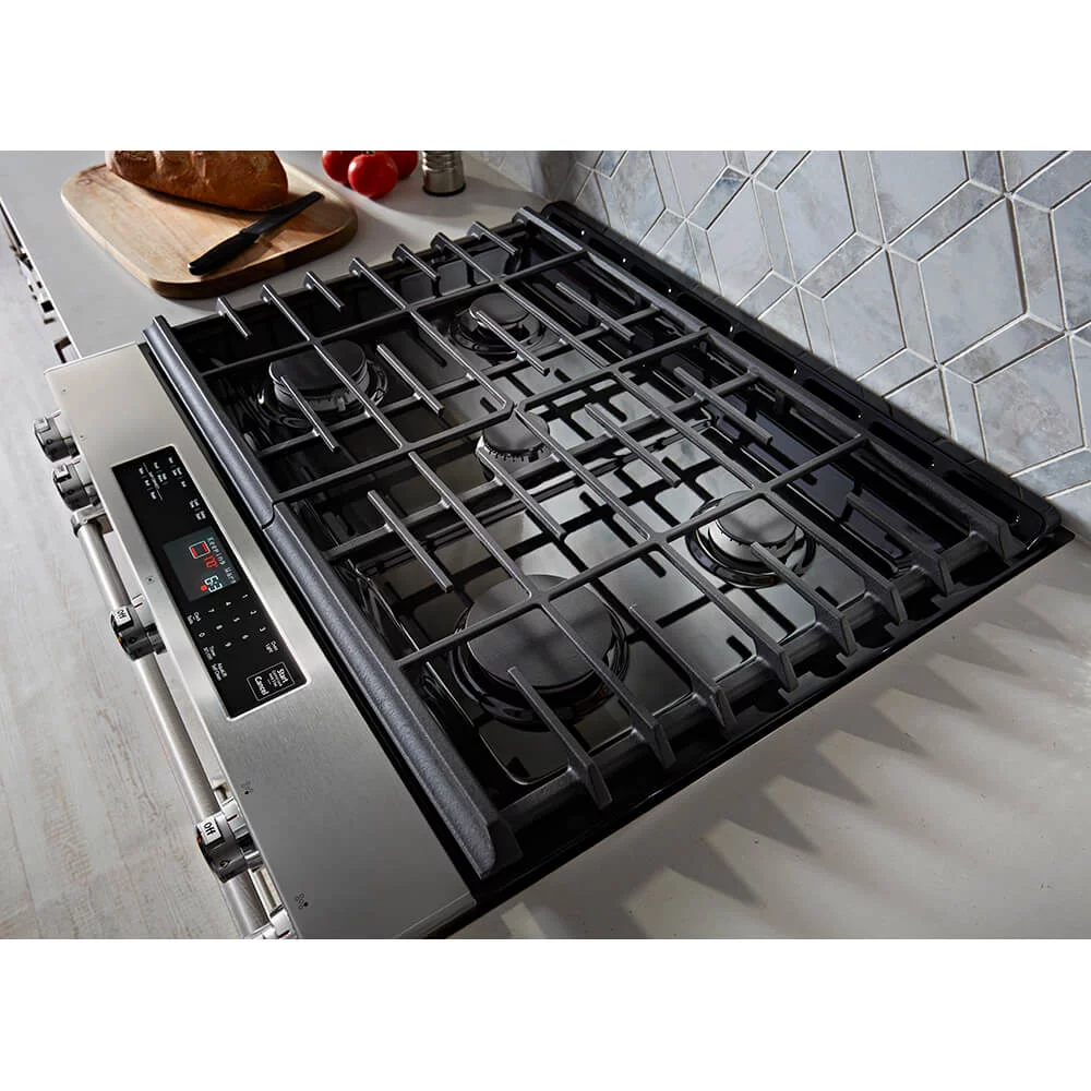 KITCHENAID KSGG700ESS  SLIDE IN GAS RANGE Black