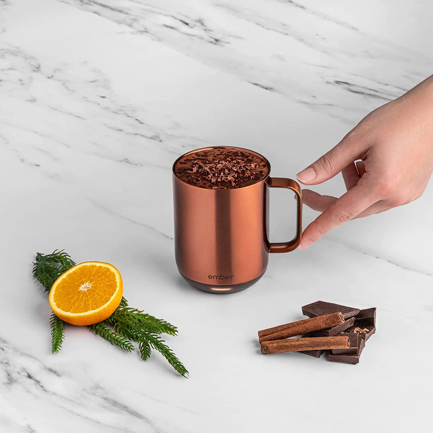 Ember Temperature Control Smart Mug 2, 14 oz, Grey, 80 min Battery Life | App Controlled Heated Coffee Mug | Improved Design with Clear Splash-Proof Sliding Lid