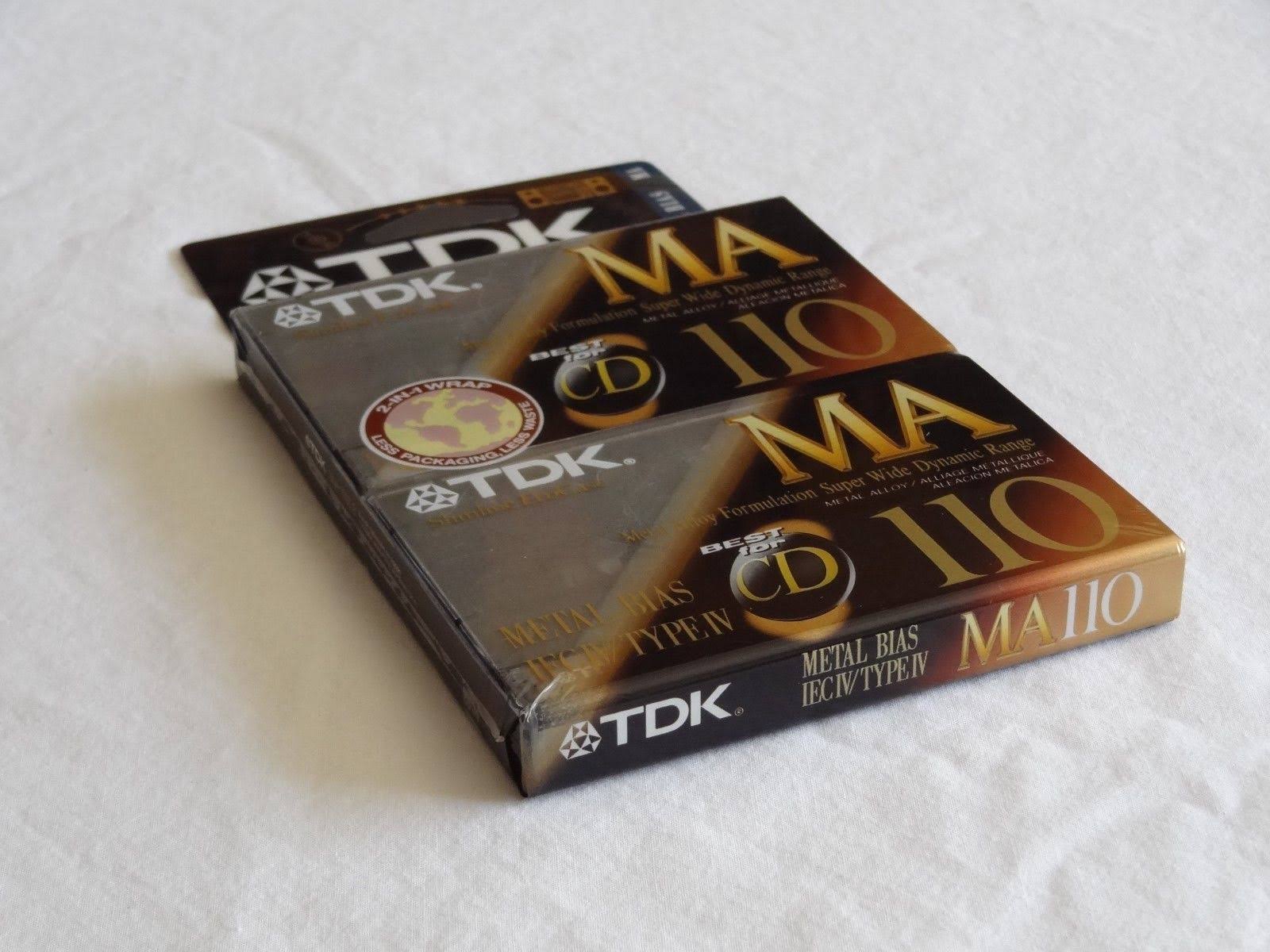 X2 TDK Ma 110 Blank Audio Cassette Tapes New Sealed Type IV Metal Bias Japan
