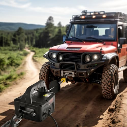 VEVOR Electric Hoist, 440 lbs Lifting Capacity, 480W 110V Electric Steel Wire Winch with Wireless Remote Control, 40ft Single Cable Lifting Height & Pure Copper Motor, for Garage Warehouse Factory