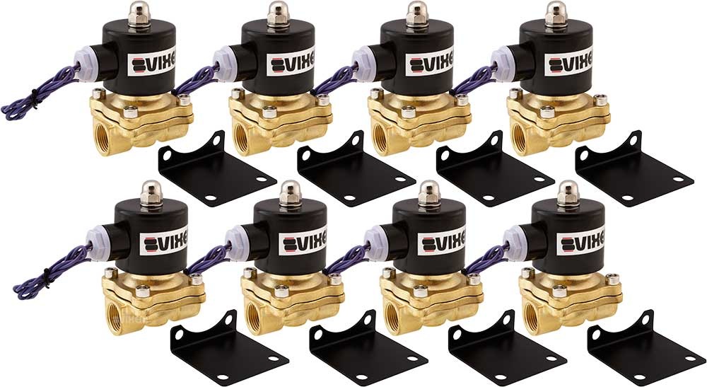 Vixen Air 1/2" NPT Air Ride Suspension High Flow Normally Closed Electric Air Valve (Solenoid) 210 PSI Four Corners VXF2012-8