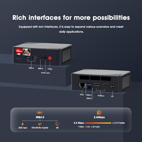 Mini PC N100 Intel 12th Mini Computers Windows 11 Pro 16GB DDR4 RAM 512GB PCIe x1 SSD, 4K 60HZ Triple Displays by Dual HDMI+Type-C, 6W TDP Quiet Mini PC, WIFI5, Office, Education
