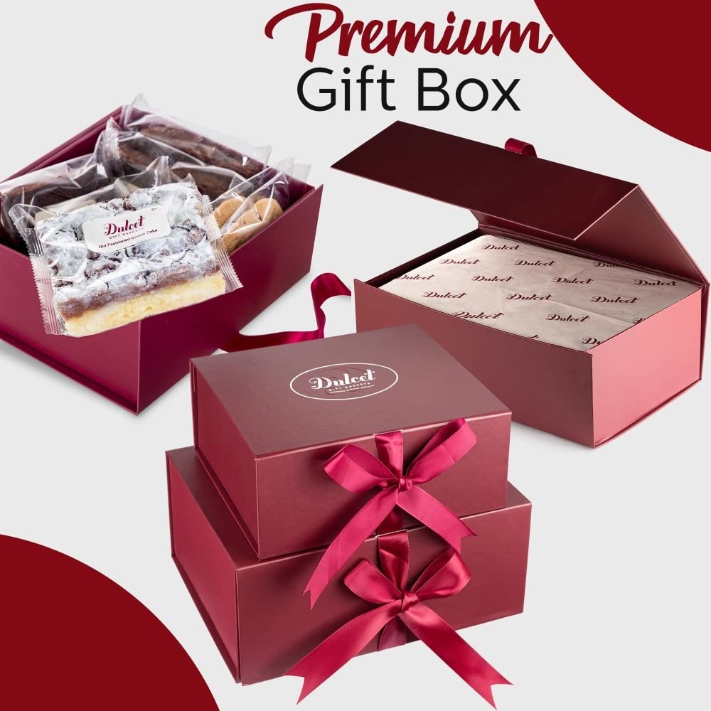 Dulcet Gift Baskets Herbal Tea and Biscuit Tower Sampler - Scones, Crumb Cake, Muffins - Holidays, Birthday, Sympathy, Get Well - Family or Office