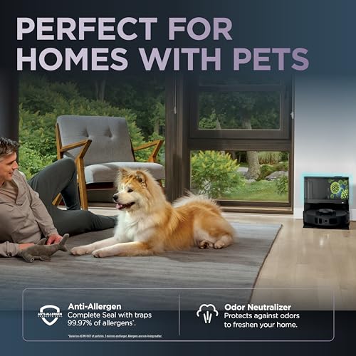 Shark Robot Vacuum & Mop Combo, PowerDetect NeverTouch Pro, Self-Emptying, Self-Refill with Self-Clean Pad Wash & Dry, 60-Day Debris Capacity, 30-Day Refill Tank, 5 PowerDetect Technologies, AV2800ZE