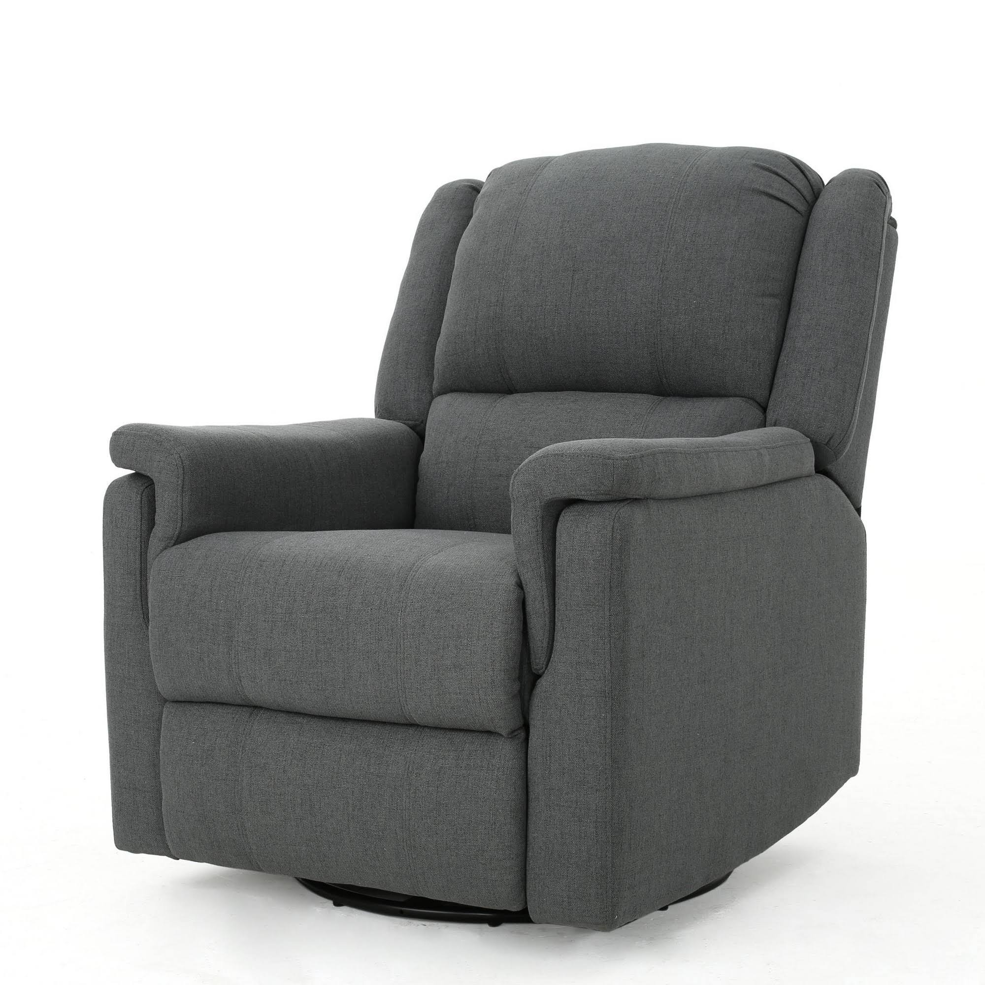 Christopher Knight Home Jennette Fabric Swivel Gliding Recliner by, Gray