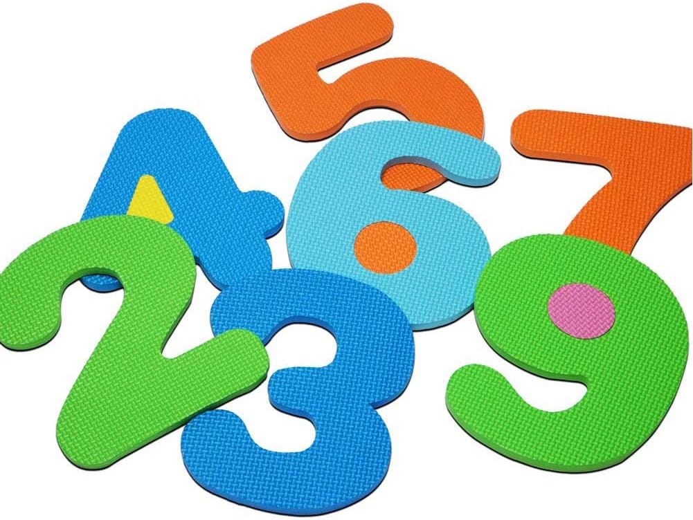 Kangler Kids Foam Puzzle Play Mat (36-Piece Set) 12X12 Inches Interlocking Floor Tiles with Alphabet and Numbers Pack of 2