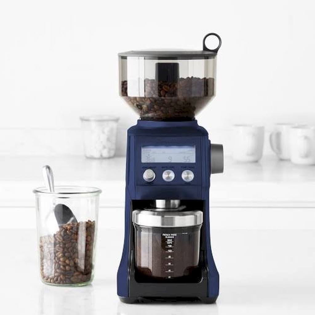 Breville Smart Grinder Pro Conical Burr Grinder, Damson Blue - Black