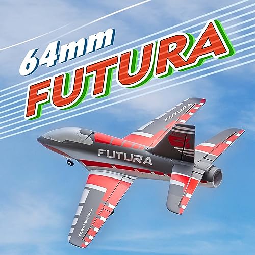 FMS Rc Jets Futura 64MM EDF Sport Jet Green rc Airplanes for Adults for Trainers EDF for Beginners 6 Channel Remote Control Planes PNP(NO Transmitter Batteries and Charger)