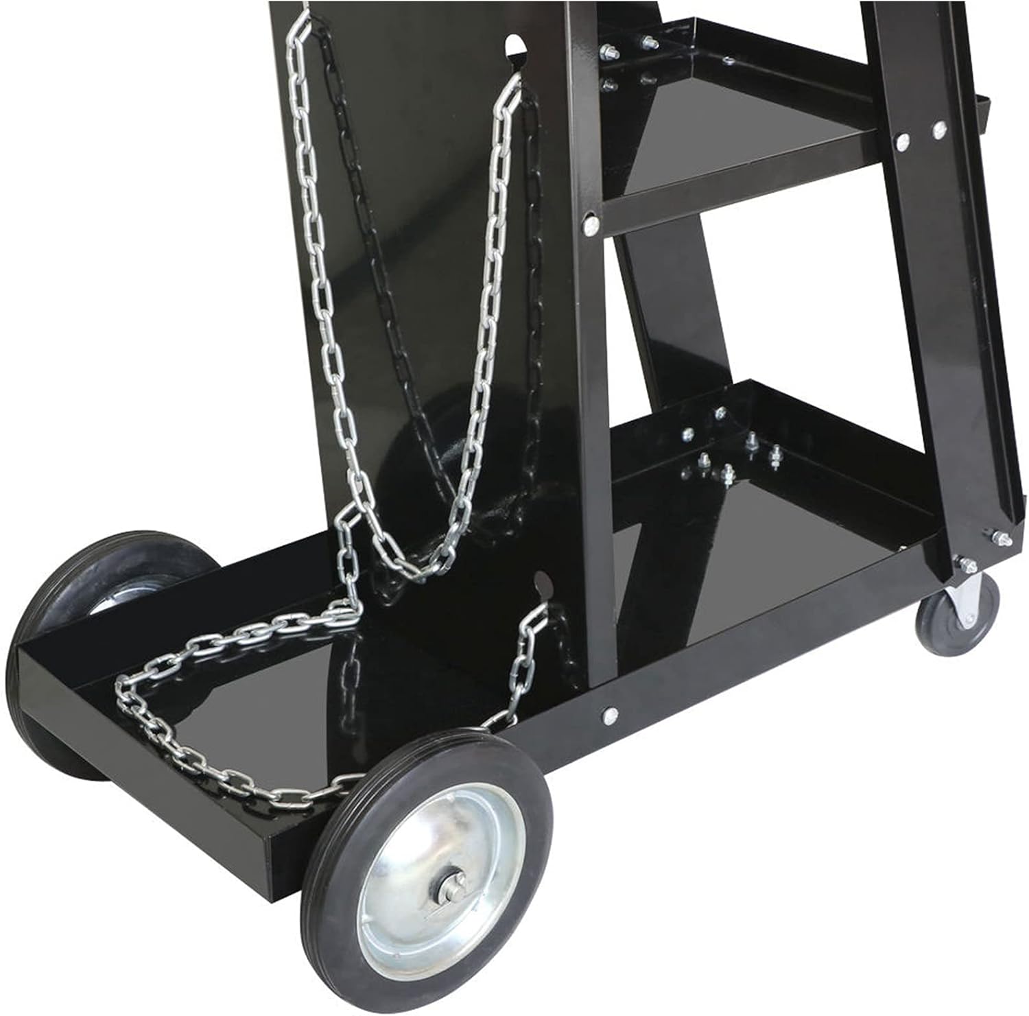 TOMATOPAPA Professional Welding Cart Plasma Cutting Machine without Drawer Black, High Speed Welder Cart, MIG TIG ARC Welding Plasma Cutter Tank Storage, Labor Saving and Solid