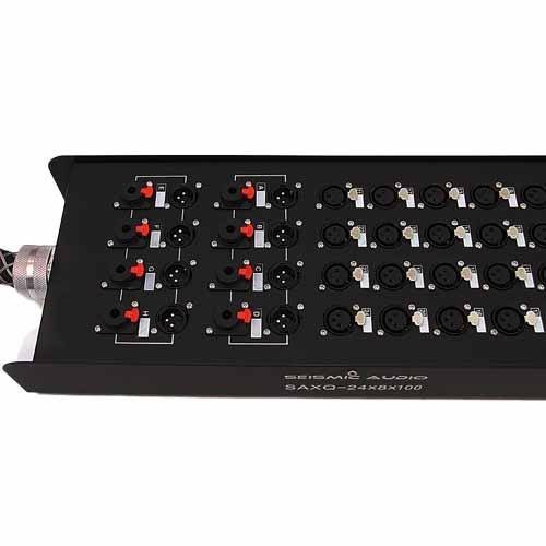 Seismic Audio - SAXQ-24x8x150 - 24 Channel 150 Foot Snake Cable (XLR u0026 TRS) Returns - 24x8x150 - Co