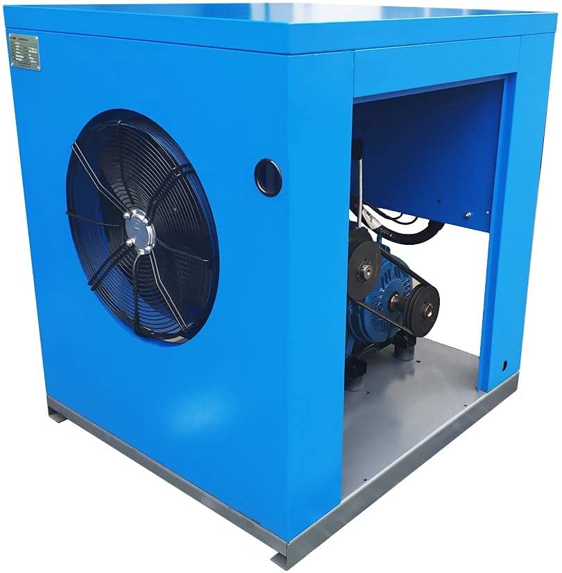 208-230V 3-Phase Rotary Screw Air Compressor 15HP / 11KW - 46CFM @ 125PSI - NPT3/4" Base Mount Commercial Air Compressed System Spin-on Air Oil Separator - PACK11