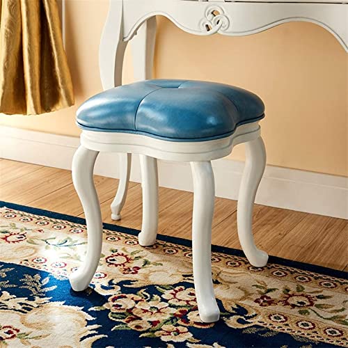 Vanity Stool Bedroom Vanity Chair Upholstered Seat Vanity Benches Solid Wood Stool Home Dressing Stool Makeup Stool Shoe Bench Fashion Leather Stool