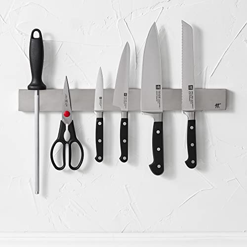 ZWILLING Professional S 7-Piece Razor-Sharp German Block Knife Set With 17.5-inch Stainless Magnetic Knife Bar, Made in German Factory with Special Formula Steel perfected for almost 300 Years