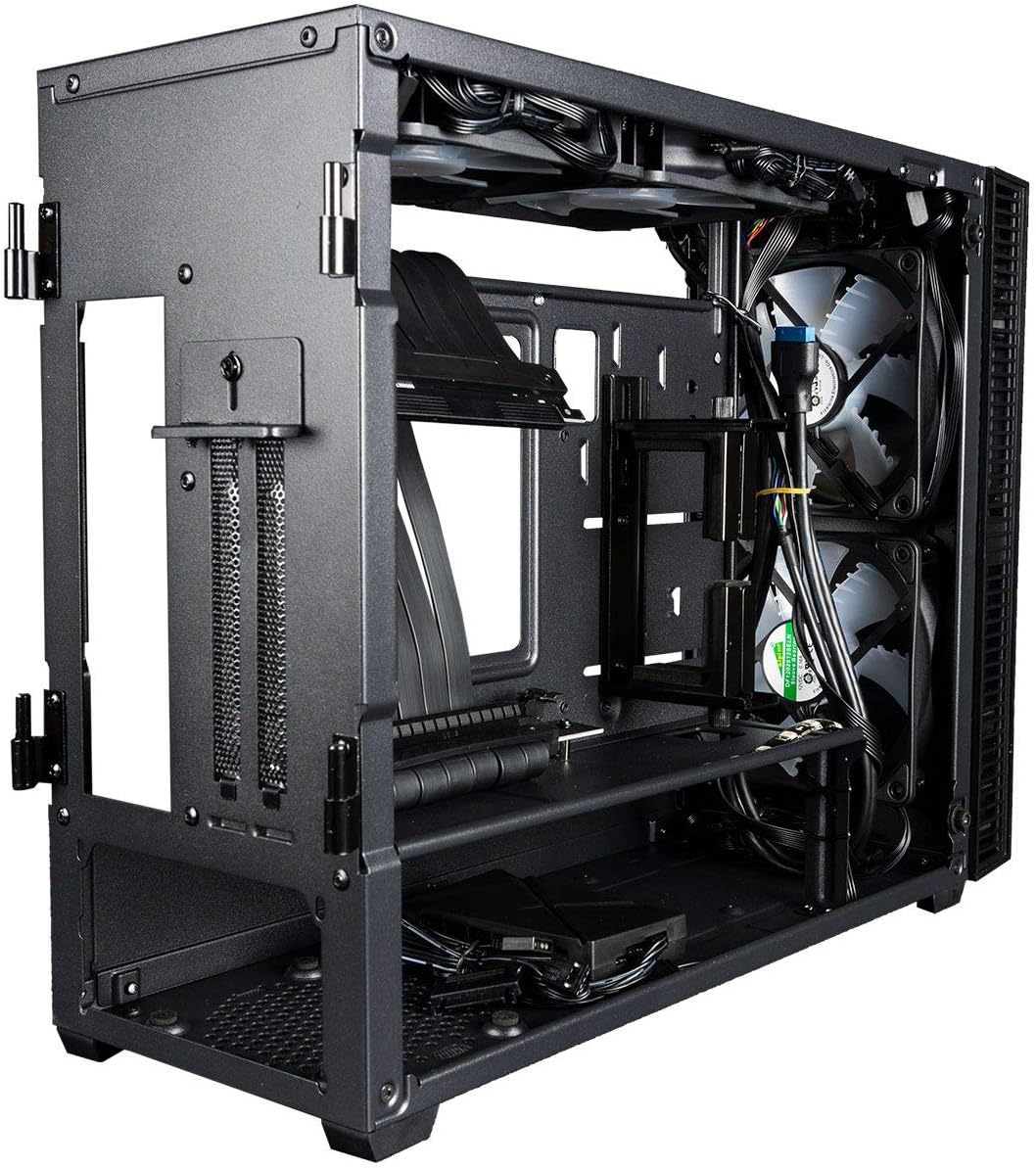 CUK Continuum Mini ITX Gaming Barebone Desktop Case with Z390I Motherboard, Liquid CPU Cooler, and 650W Power Supply Installed