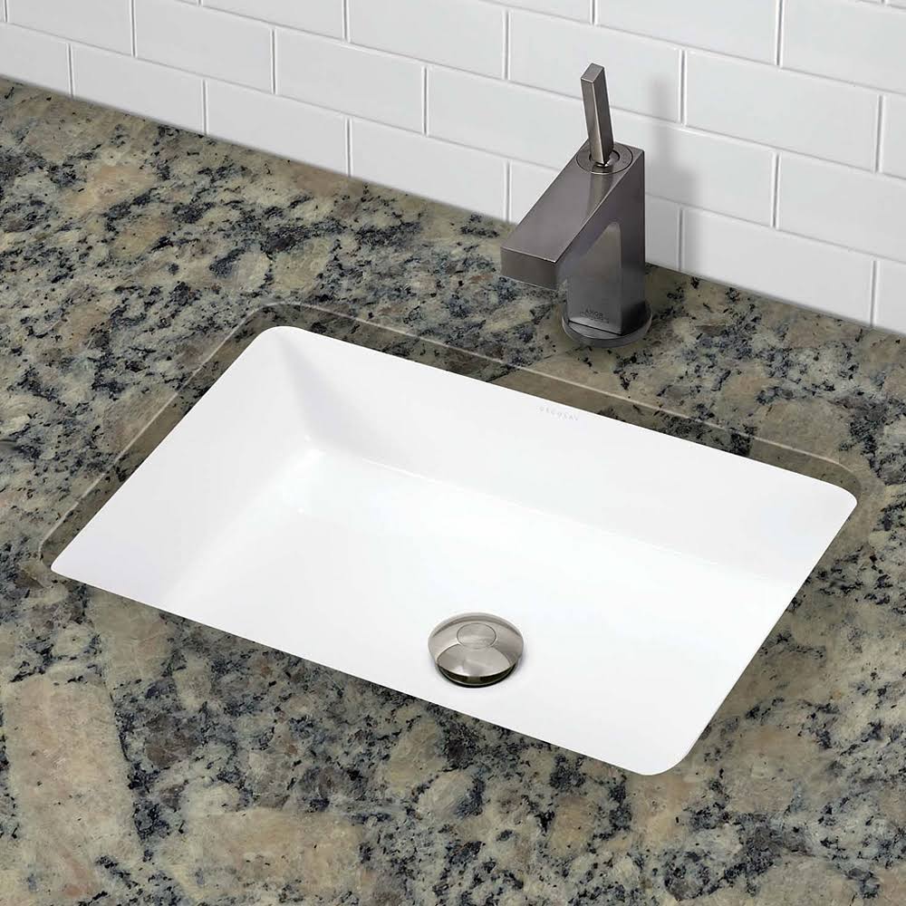Decolav 1482-CWH Classically Redefined Rectangular Undermount Bathroom Sink White