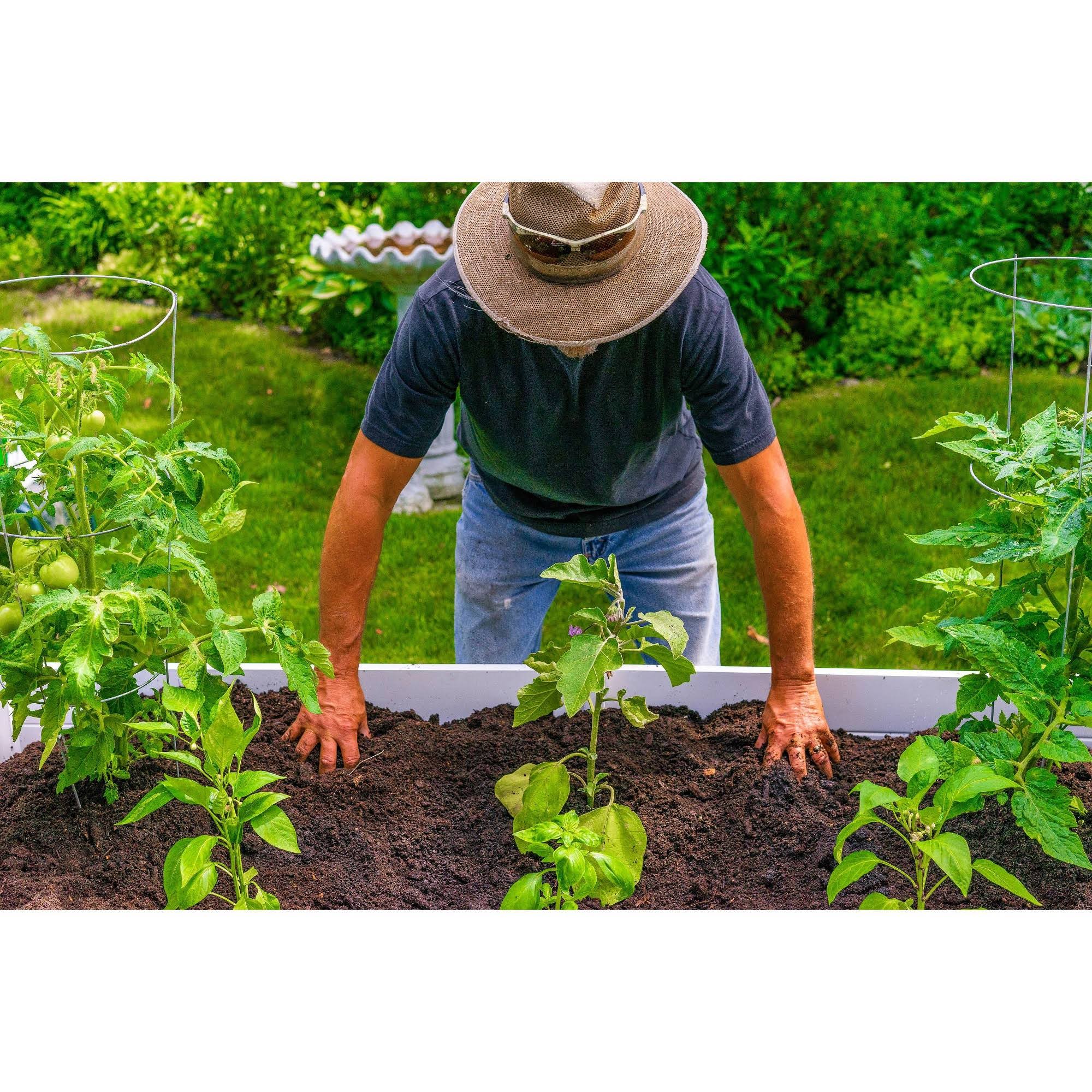 22.5x22 Vinyl Keyhole Classic Raised Garden Bed White - Vita