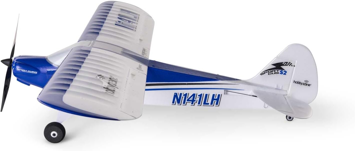 HobbyZone RC Airplane Sport Cub S 2 615mm RTF Everything Needed to Fly is Included/Safe Technology HBZ444000,White/Blue