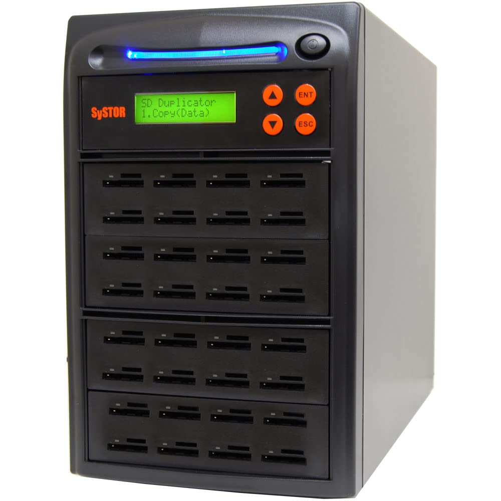 Systor 1:7 SD/microSD Card Duplicator - 2GB/Min - Standalone Multiple Flash Memory Copier & Eraser/Sanitizer, Speeds Up to 33MB/Sec (SYS-SD-7)