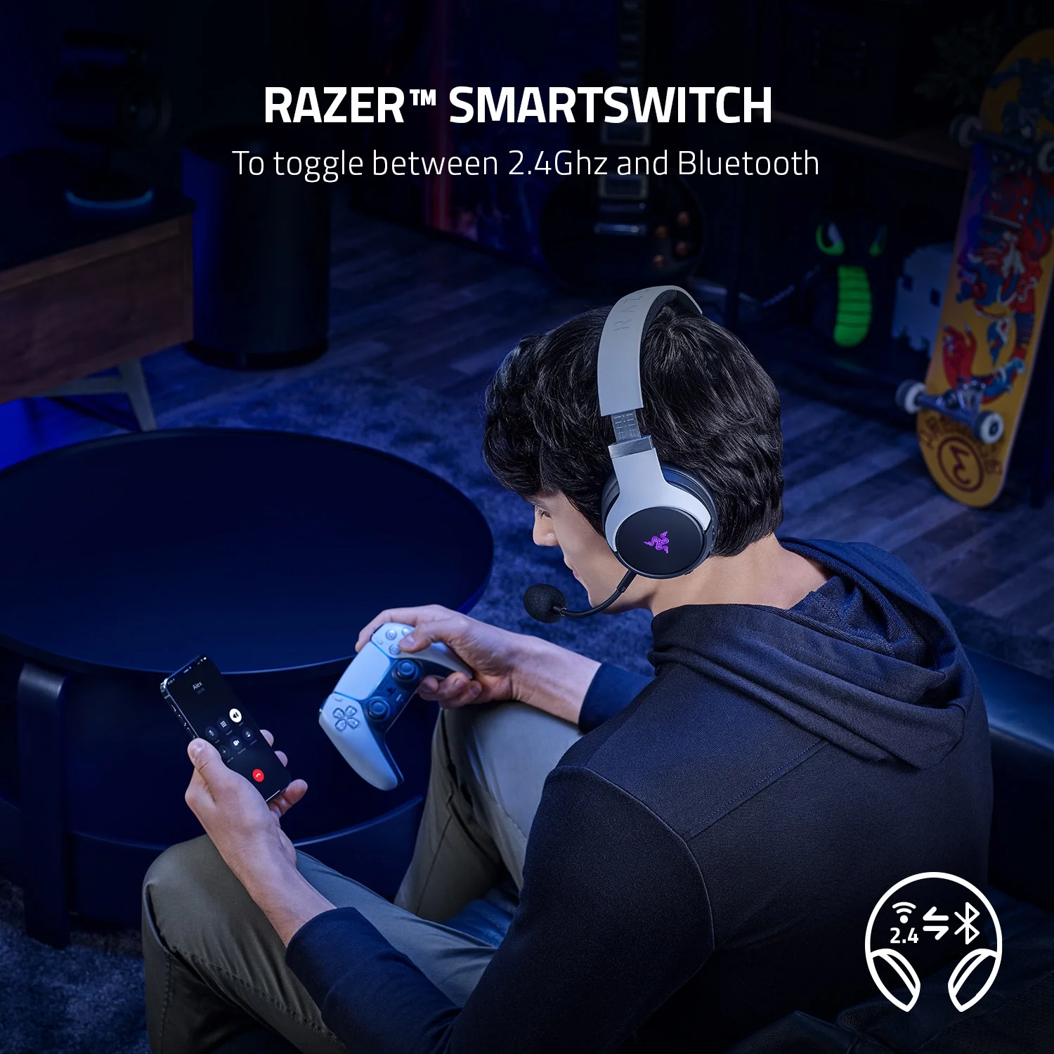 Razer Kaira Pro for PlayStation Wireless Gaming Headset White
