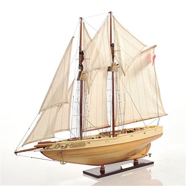 Old Modern Handicrafts  Bluenose II Wood Model Boat Multi Color 29.5 x 5 x 24 inches