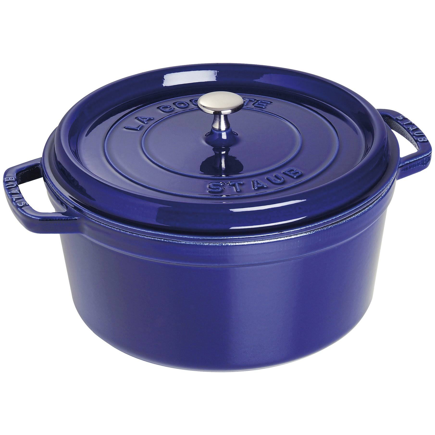 Staub Cast Iron 7 Quart Round Cocotte White