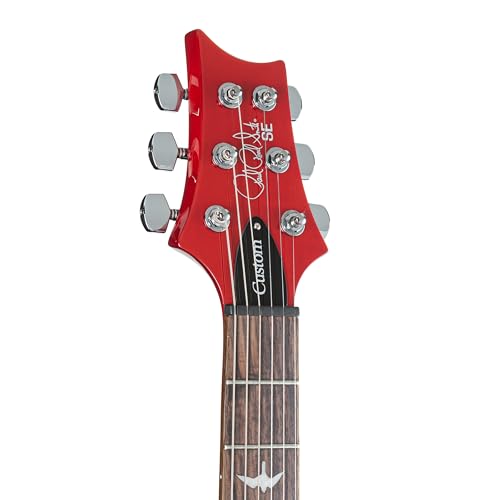 PRS Guitars 6 String SE Custom 24-08 Electric Guitar, Blood Orange with Gig Bag, Right, (107994::BR:)