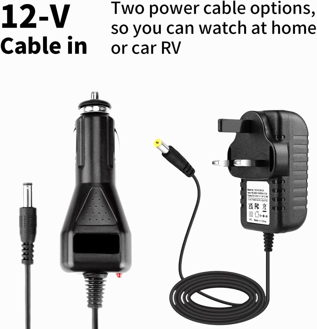 13.3 Inch Small TV,Portable TV with ATSC Digital TV,Support Camping,Car,Travel, Rechargeable Battery with USB,AV Video,HDMI Input Port,