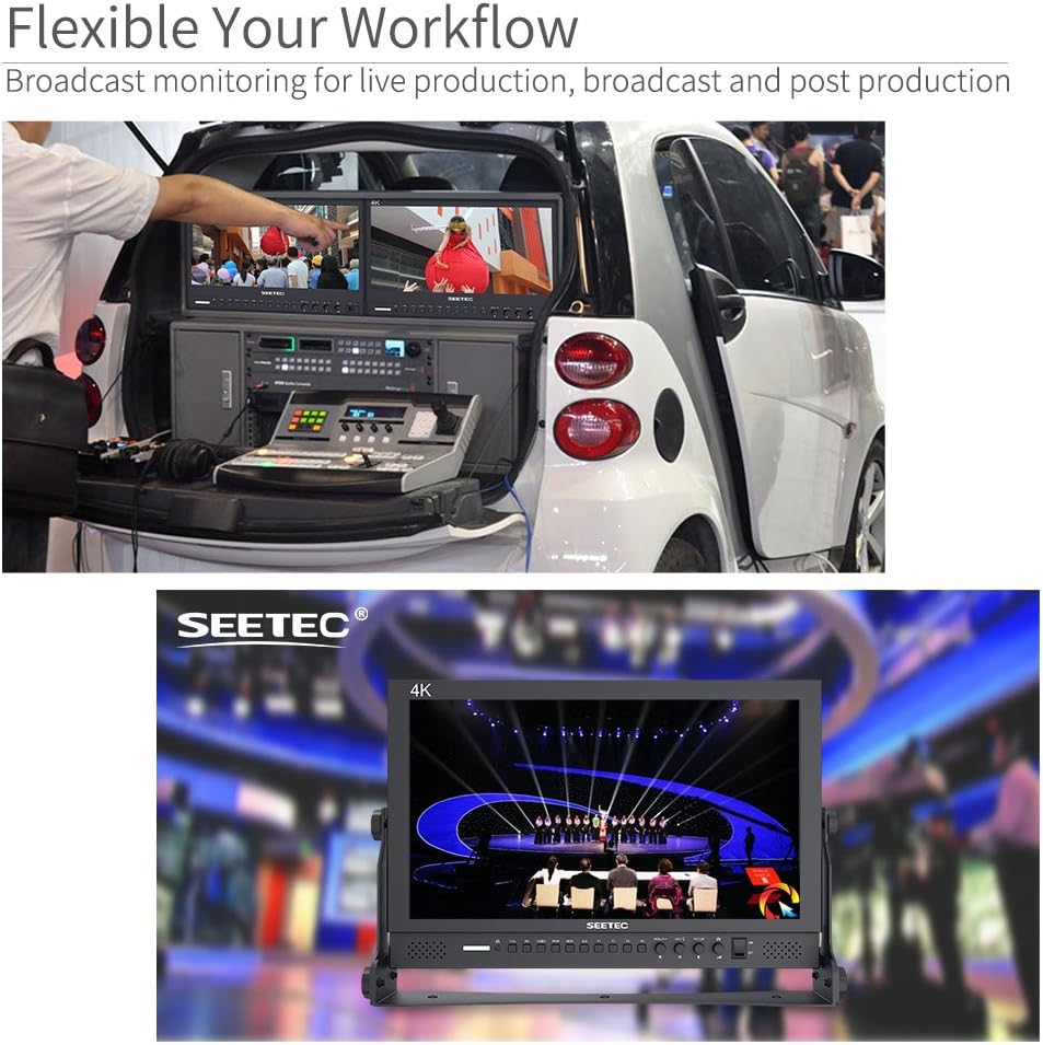 SEETEC P173-9HSD 17.3 Inch 1920x1080 Desktop Monitor for Broadcast LCD Monitoring with 3G-SDI HDMI AV YPbPr