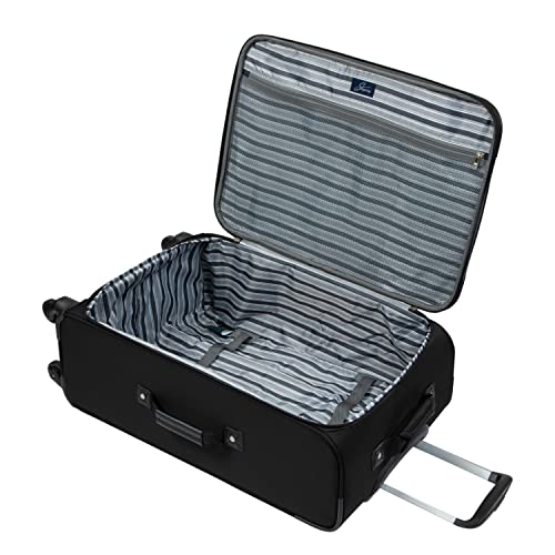 Skyway Epic Softside 4-Wheel Luggage Spinner Collection (Black, 2-Piece Set (20/24))
