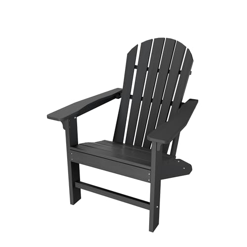 Adirondack Chair Set of 4, Large Lawn Chair, Outdoor Chair with Durability and Weather Resistance, HDPE Patio Chair for Yard, Porch, Garden, Deck, Swimming Pool, Blue