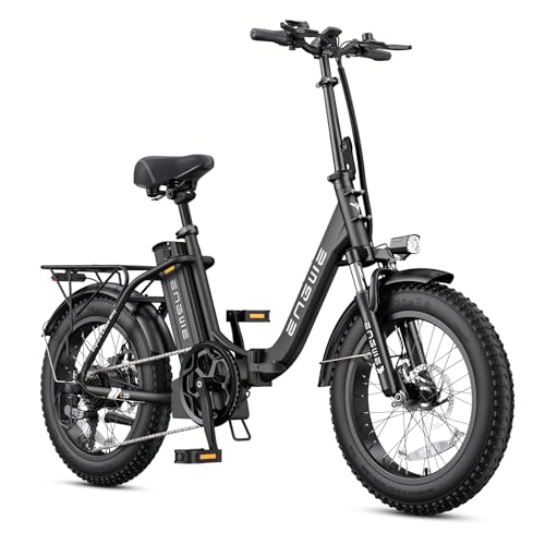ENGWE 1125W/750W Electric Bike for Adults, L20 2.0 20''×3.0" Fat Tire Electric Bicycle 52V/36V 13Ah Removable Battery Max Range 68/62Miles & 28/20MPH for Urban Commuters, Dual Suspension