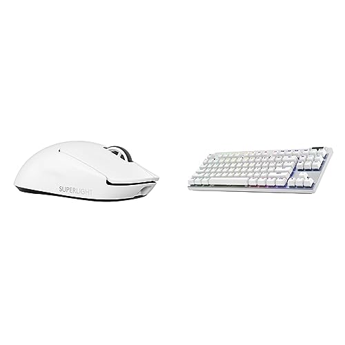 Logitech G PRO X Superlight 2 DEX Wireless Gaming Mouse, 60g pro-Grade Right-Handed Mouse with 5 programmable Buttons, USB-C Charging, 44k DPI Sensor, up to 8 kHz Polling for PC/Mac - White