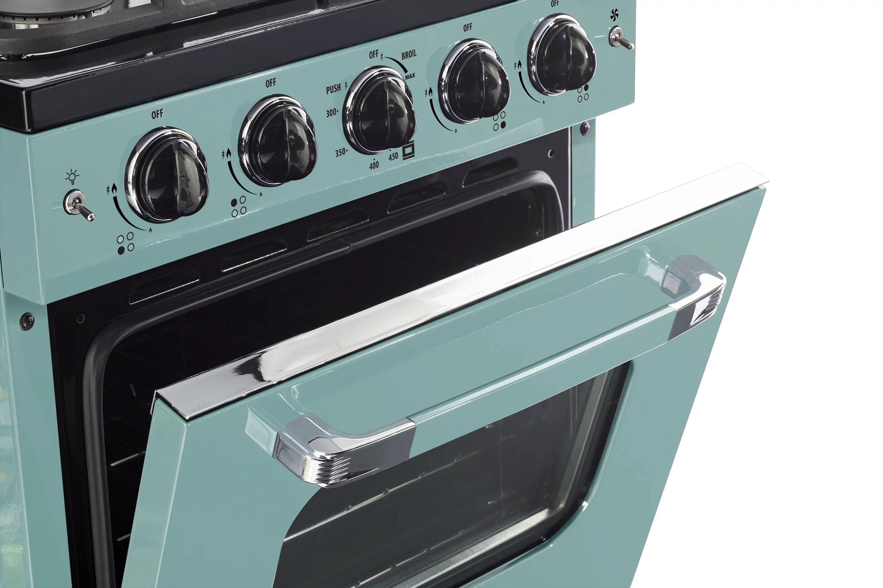 Unique Classic Retro 24" 2.9 cu/ft Freestanding Gas Range with Convection Oven and Sealed Burners