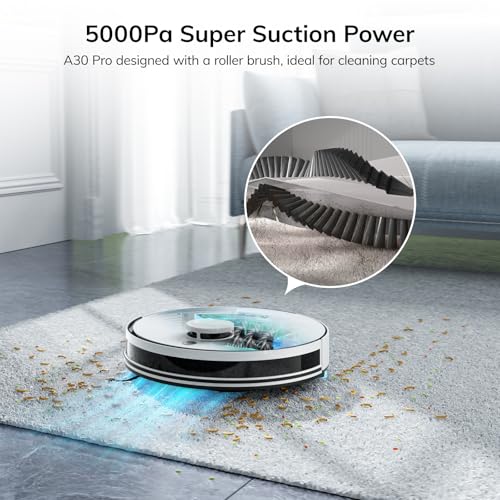 ILIFE V3s Pro Robot Vacuum Cleaner, Tangle-free Suction , Slim, Automatic Self-Charging Robotic Vacuum Cleaner, Daily Schedule Cleaning, Ideal For Pet Hair，Hard Floor and Low Pile Carpet,Pearl White