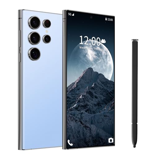 I24 Ultra 5G Unlocked Phones, Built in Pen, Smartphone Battery 6800mAh 6.8" HD Screen Unlocked Cell Phone, 6+256GB Android13 with 128G Memory Card, Face ID/Fingerprint Lock/GPS (Black)
