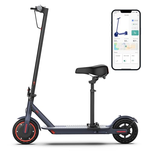 Electric Scooter for Adults, 8.5"/10" Tires, 19/22Mph, 350W/500W Motor, 21-28 Miles Range, Folding E-Scooter with Dual Suspension,APP(V1/SPRO/MAX/PRO)