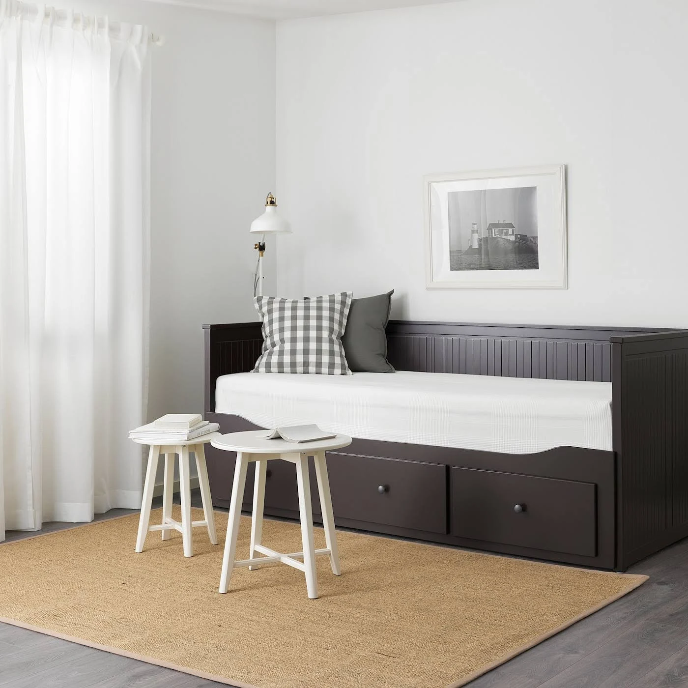 IKEA - HEMNES Daybed Frame with 3 Drawers, black-brown, Twin
