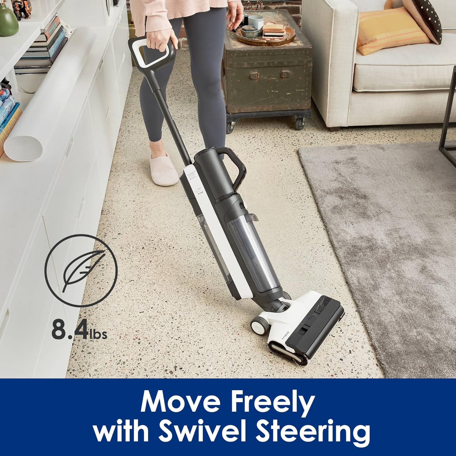 Tineco Smart Wet Dry Vacuum Cleaners, Floor Cleaner Mop 2-in-1 Cordless Vacuum for Multi-Surface, Lightweight and Handheld, Floor ONE S5 Combo