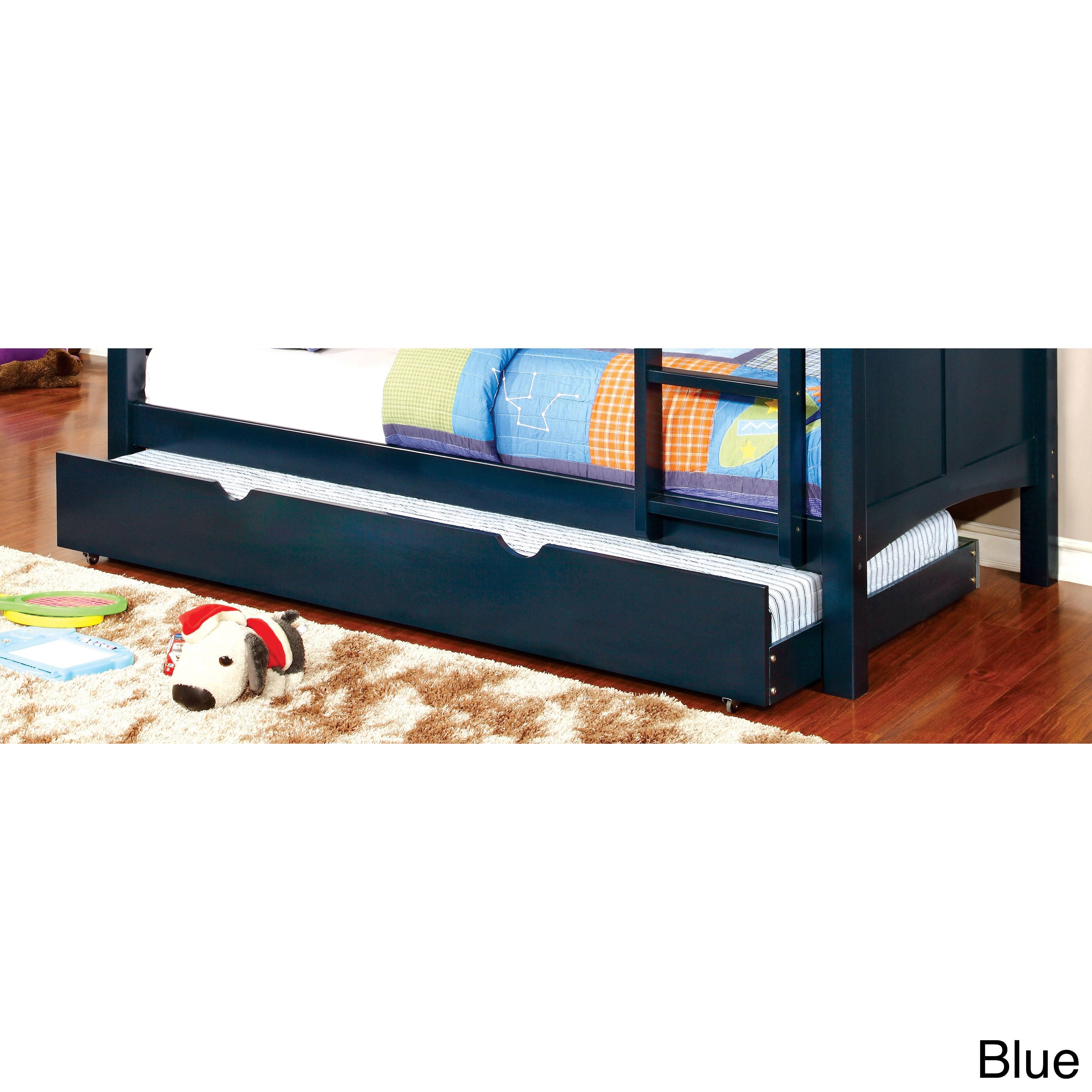 Furniture of America Pice Modern Twin Solid Wood Pull-Out Trundle, Gray