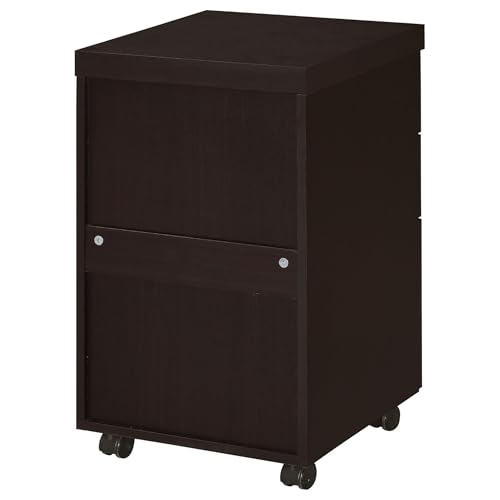 3 Drawer Mobile File Cabinet with 5 Wheel Versatile Storage Cabinet Under Desk Office for Home School Studio Anti-Tilting Wheels Design Vertical Filing Organization Cabinets Cappuccino