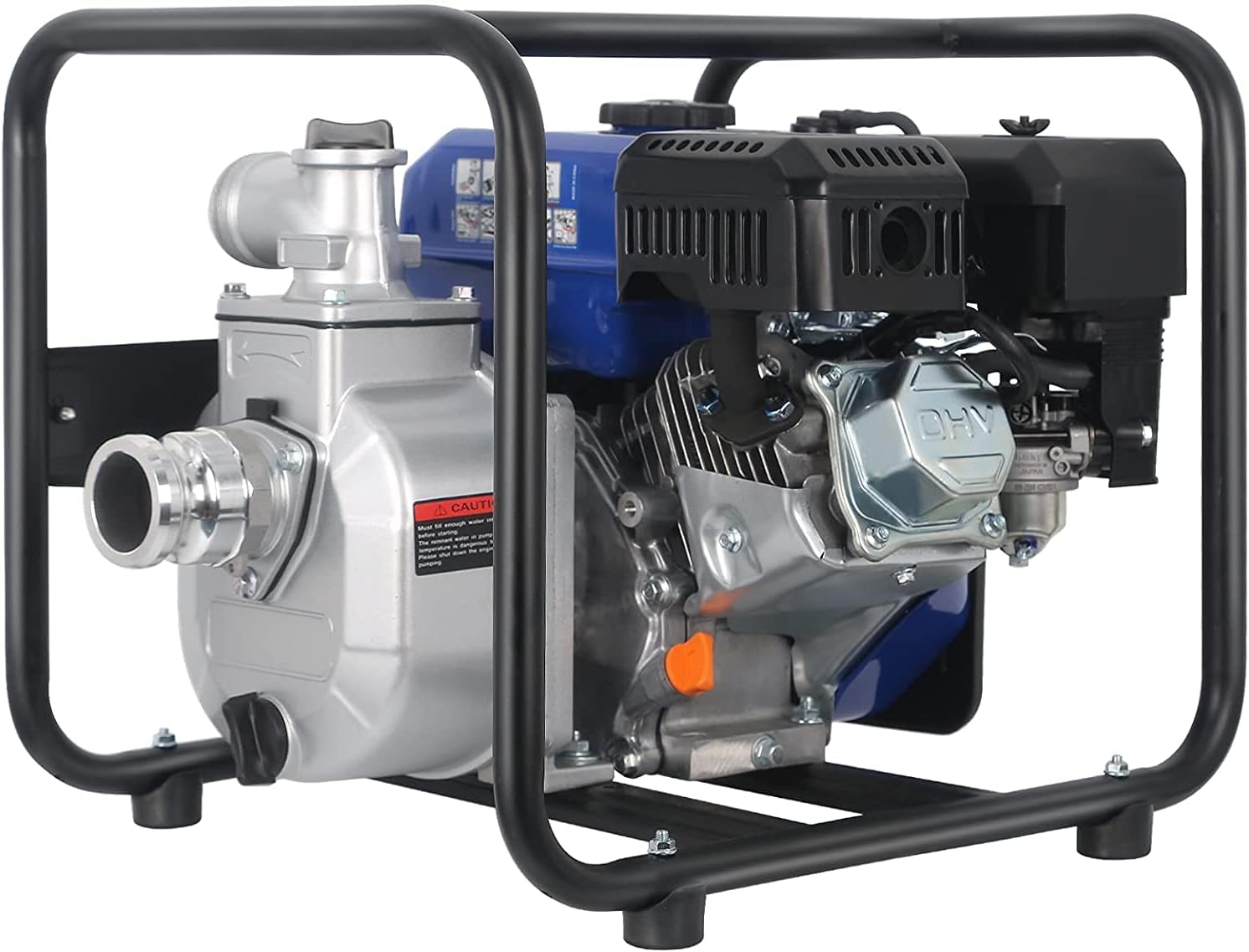 BILT HARD Semi-Trash Water Pump 2 inch, 158 GPM 7HP Gas Powered Water Transfer Pump, with Water Hose Kit