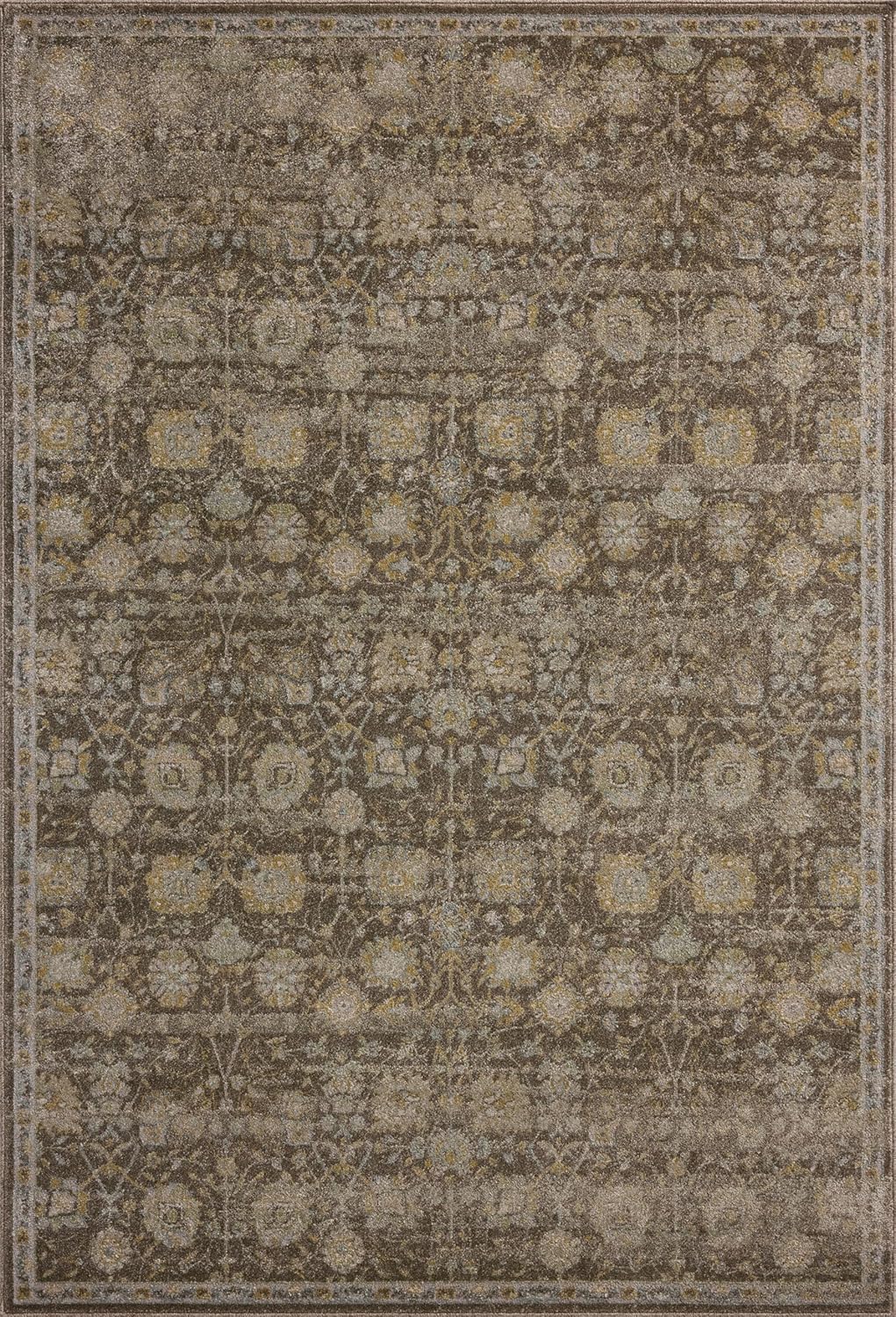 Loloi Magnolia Home by Joanna Gaines MONA Collection MOA-03 BARK/NATURAL 7'-6" x 7'-6" Round Area Rug