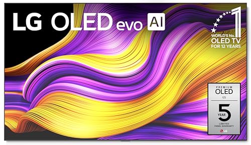 LG 55-Inch Class OLED evo AI 4K G5 Series Smart TV w/Dolby Atmos, Dolby Vision, HDR10, AI Super Upscaling 4K, Filmmaker Mode, Wow Orchestra, Alexa Built-in (OLED55G5WUA, 2025)