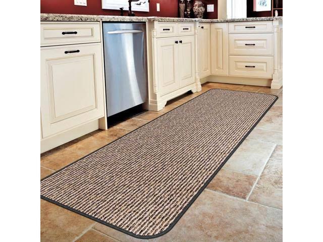 Skid-Resistant Carpet Runner - Black Ripple - 16 ft. x 36 in. - Many Other Sizes to Choose from