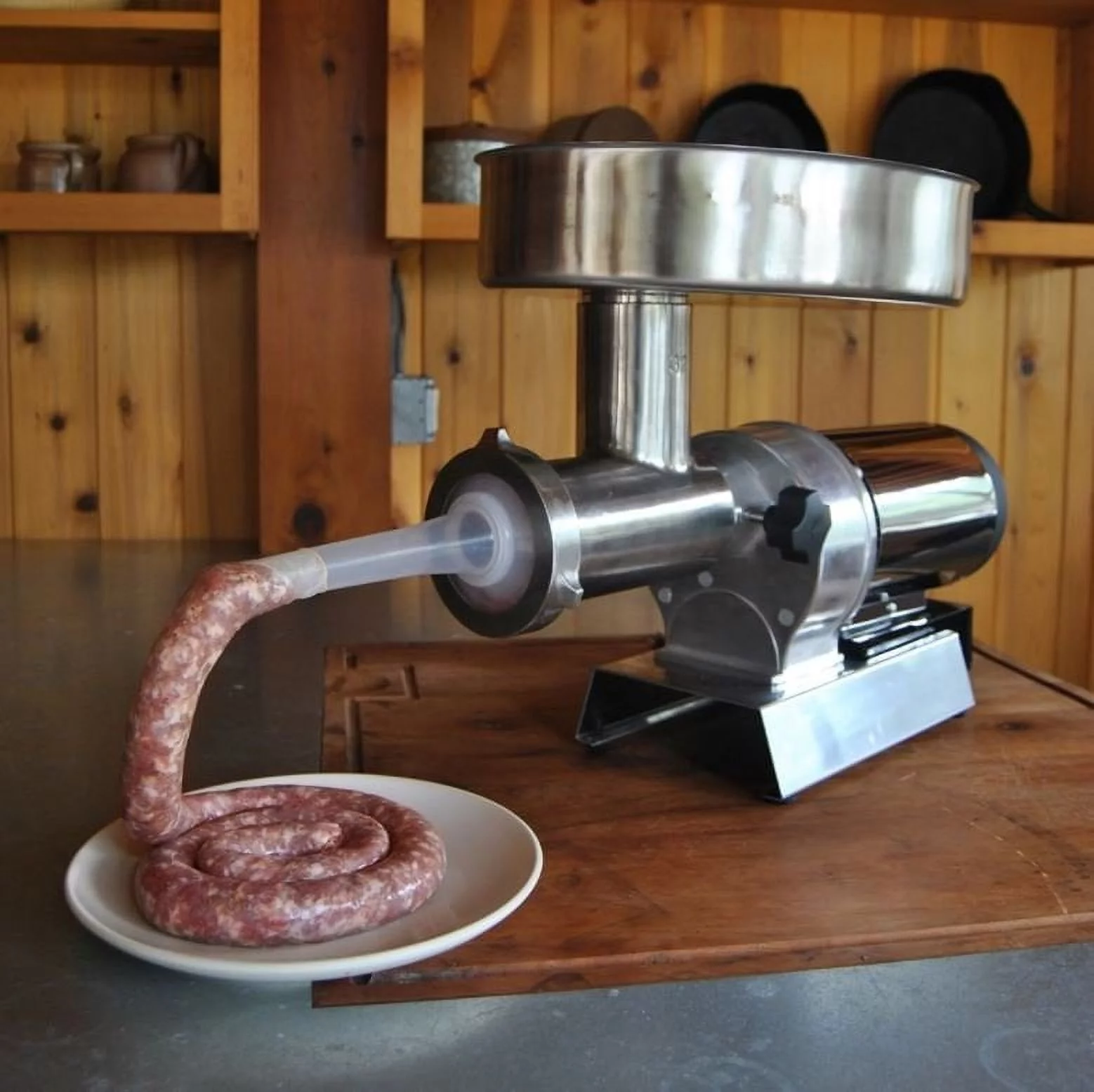 Weston Butcher Series #22 Meat Grinder and Sausage Stuffer, 1 HP, Commercial Grade, 09-2201-W