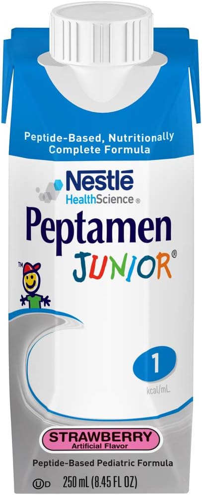 Peptamen Junior Peptide-Based Complete Nutrition, Unflavored, 8.5 Oz Box (24 Pack), 8.45 Fl Oz (Pack of 24)