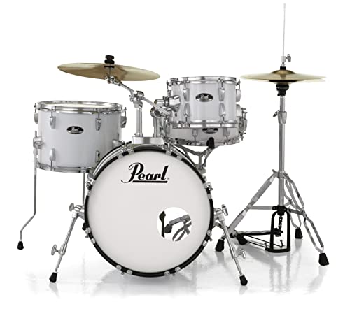 Pearl Roadshow Drum Set 4-Piece Complete Kit with Cymbals and Stands, Charcoal Metallic (RS584C/C706)